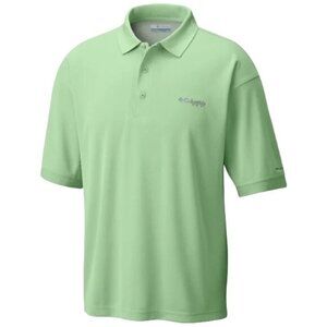 Columbia Green Men's Polo T-Shirt size L Cotton